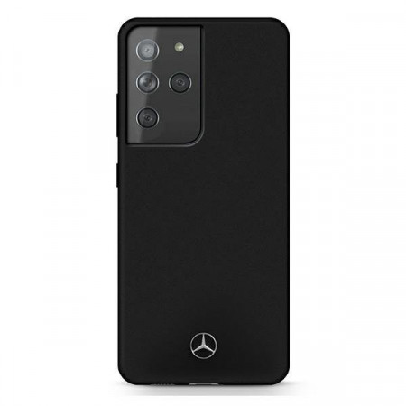 Оригинален твърд гръб MERCEDES Silicone MEHCS21LSILBK - Samsung Galaxy S21 Ultra 5G черен - Img 1