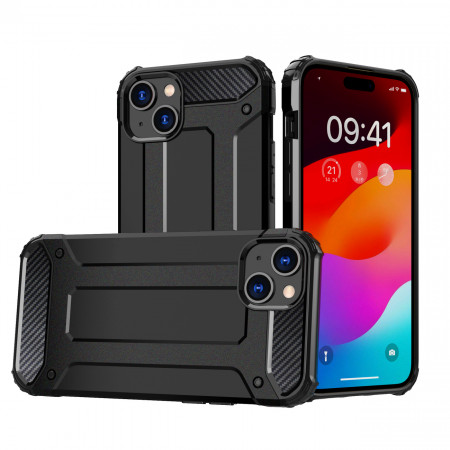 Подсилен гръб Hybrid Armor - iPhone 15 Plus черен