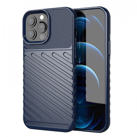 Подсилен гръб Thunder - iPhone 13 Pro Max син