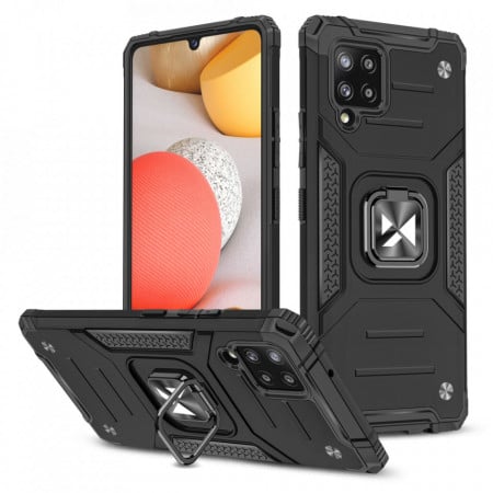 Подсилен гръб WOZINSKY Ring Armor със стойка - Samsung Galaxy A42 5G черен