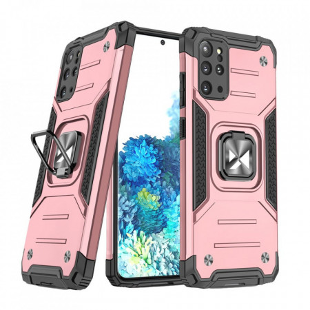 Подсилен гръб WOZINSKY Ring Armor със стойка - Samsung Galaxy S20+ / S20+ 5G розов
