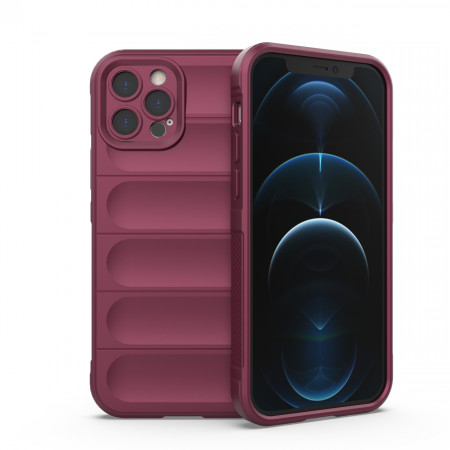 Подсилен гъвкав гръб Magic Shield - iPhone 12 Pro червен