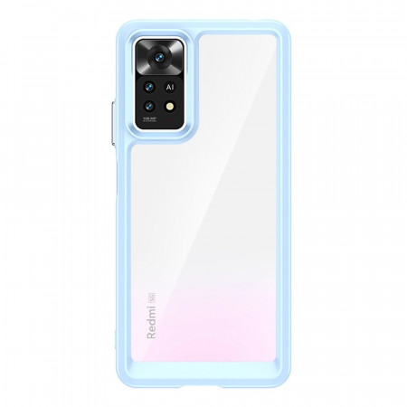 Прозрачен гръб с гел рамка Outer Space - Xiaomi Redmi Note 12 / Poco X5 син