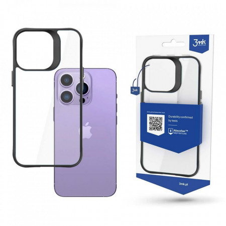 Прозрачен гръб с черна рамка 3mk Satin Armor+ - iPhone 14 Pro Max