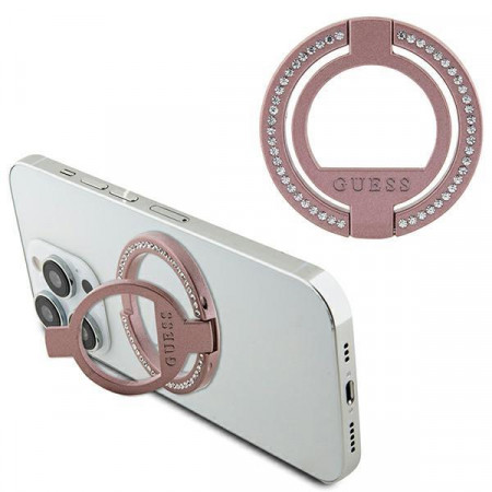 Ринг държач GUESS MagSafe GUMRSALDGP розов