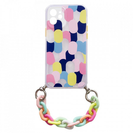 Силиконов гръб с верига Color Chain - iPhone 13 mini дизайн 1