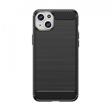 Силиконов гръб Carbon - iPhone 15 Plus черен