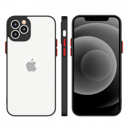 Силиконов полупрозрачен гръб Milky - iPhone 12 Pro черен - Img 1