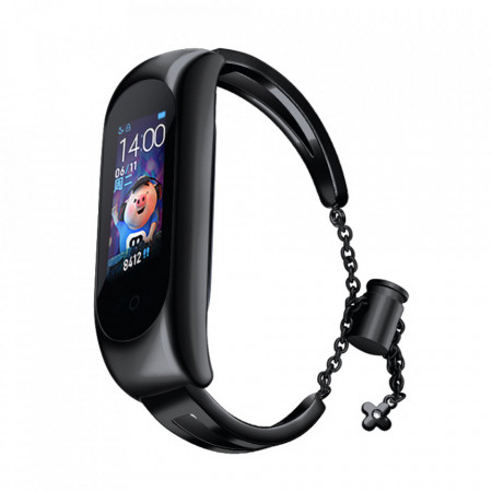 Стоманена каишка Steel - Xiaomi Mi Band 3 / Band 4 / Band 5 / Band 6 черен