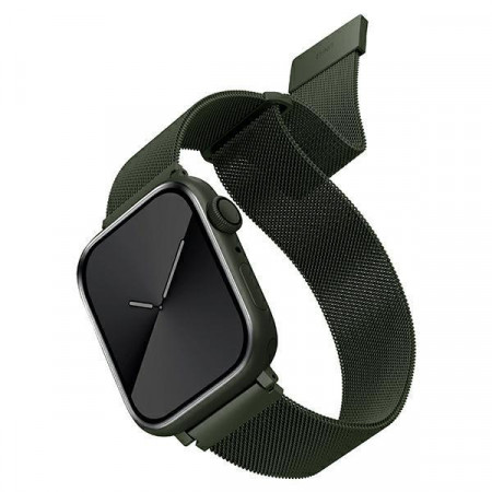 Стоманена каишка UNIQ Dante - Apple Watch 41mm Series 7 / 40mm SE / 40mm Series 6 / 40mm Series 5 / 40mm Series 4 зелен