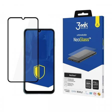Стъклен протектор с пълно покритие 3mk Neo Glass - Samsung Galaxy A25 5G с черна рамка