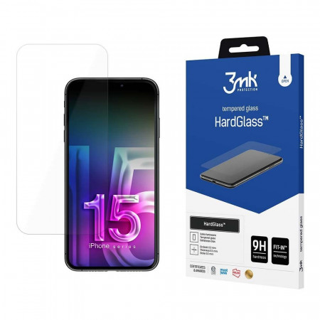 Стъклен протектор 3mk Hard Glass - iPhone 15