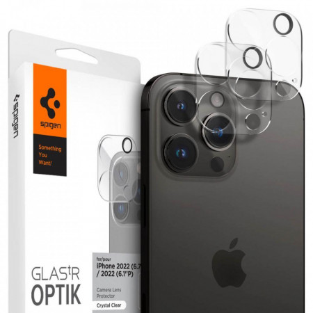 2 бр. протектор за камера SPIGEN Optik TR - iPhone 14 Pro / 14 Pro Max кристалнопрозрачен