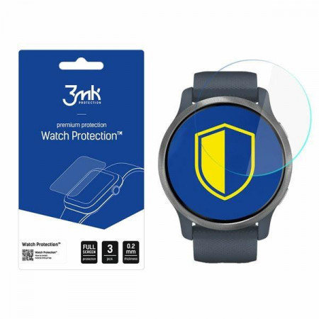 3 бр. гъвкав протектор с пълно покритие 3mk Watch Protection v. ARC+ - Garmin Venu 2