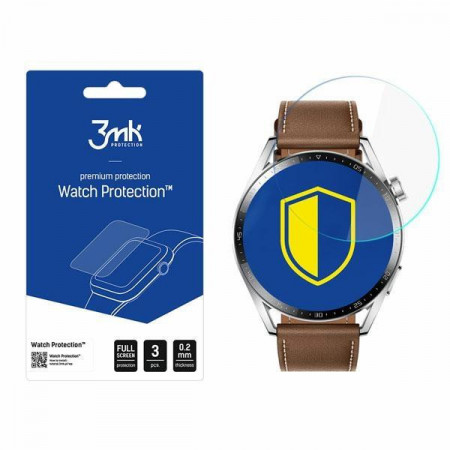 3 бр. гъвкав протектор с пълно покритие 3mk Watch Protection v. ARC+ - Huawei Watch GT 3 46mm