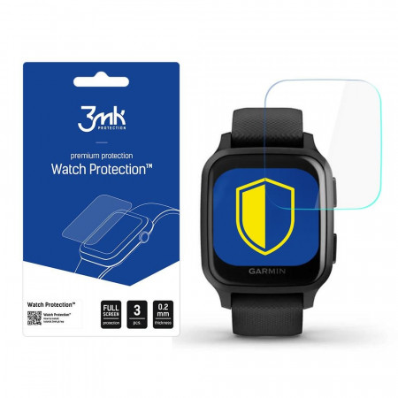 3 бр. гъвкав протектор с пълно покритие 3mk Watch Protection v. ARC+ - Garmin Venu SQ
