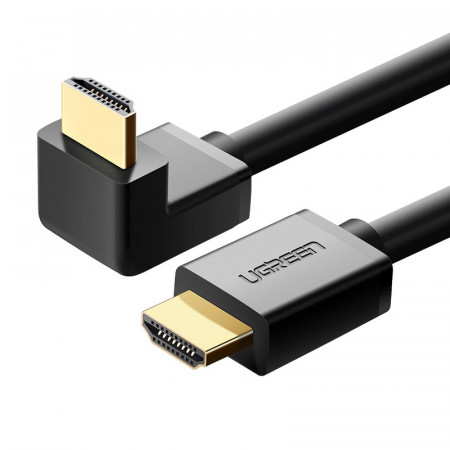 90° видео кабел UGREEN HDMI 4K 2m черен (HD103)