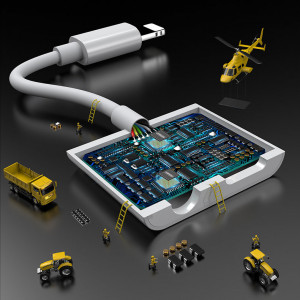 Адаптер за слушалки JOYROOM Lightning към Lightning аудио / Lightning за зареждане (S-Y104) бял - Img 4
