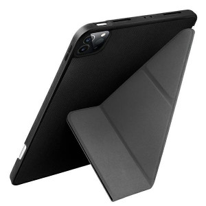 Антибактериален калъф тип книга с място за стилус UNIQ Transforma - iPad Pro 12.9" (5th gen 2021) / Pro 12.9" (6th gen 2022) ebony black - Img 1