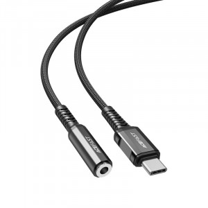Аудио кабел ACEFAST USB Type C към жак 3.5mm (женско) 0.18m DAC черен (C1-07) черен - Img 2