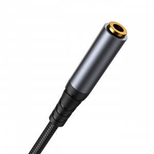 Аудио кабел JOYROOM жак 3.5mm (мъжко) към жак 3.5mm (женско) 1.2m черен (SY-A09) - Img 2