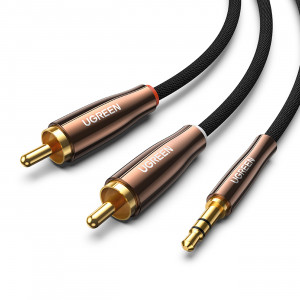 Аудио кабел UGREEN жак 3.5mm към 2x RCA (чинч) 2m (AV170) - Img 1