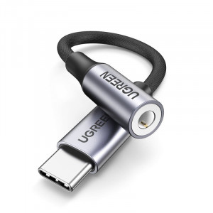 Аудио кабел UGREEN USB Type C (мъжко) към жак 3.5mm (женско) 0.1m черен (AV161 50631) - Img 3