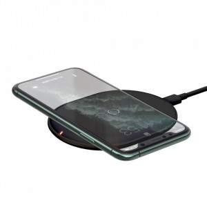 Безжично зарядно BASEUS Cobble Qi 15W + кабел USB Type C 1m (WXYS-01) черно - Img 6