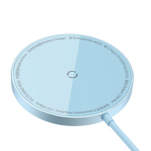 Безжично MagSafe зарядно BASEUS Simple Mini3 Qi 15W синьо - Img 8