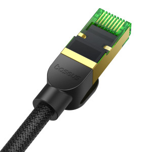 Бърз интернет кабел с оплетка BASEUS RJ45 cat.8 40Gb/s 1m черен - Img 5