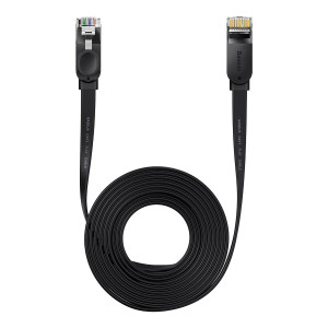 Бърз плосък интернет кабел BASEUS high Speed Six types of RJ45 Gigabit 15m черен - Img 11
