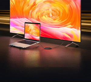 Видео кабел UGREEN CM565 UGREEN USB Type C към HDMI 2.1 8K 60Hz 1.5m сив - Img 3