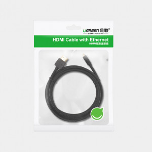 Видео кабел UGREEN HD127 Micro HDMI към HDMI 2.0 cable 1m черен - Img 5
