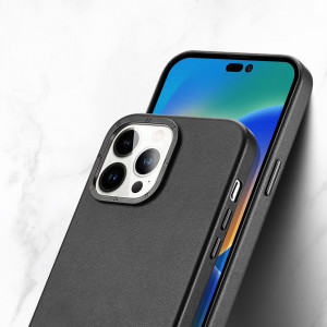 Гръб от еко кожа DUX DUCIS Grit MagSafe - iPhone 14 Pro Max черен - Img 7