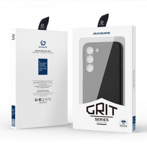 Гръб от еко кожа DUX DUCIS Grit MagSafe - Samsung Galaxy S23+ черен - Img 5