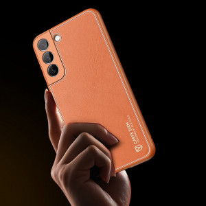 Гръб от еко кожа DUX DUCIS Yolo - Samsung Galaxy S22+ оранжев - Img 9