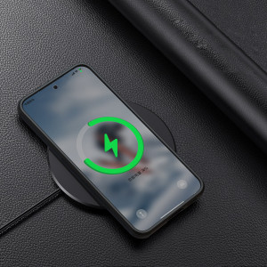 Гръб от естествена кожа с подвижно покритие за камерата NILLKIN CamShield Leather S - Samsung Galaxy S23+ черен - Img 14