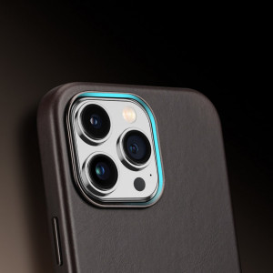 Гръб от естествена кожа DUX DUCIS Naples MagSafe - iPhone 14 Pro тъмнокафяв - Img 4