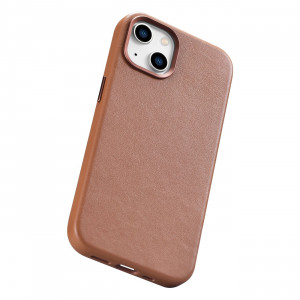 Гръб от естествена кожа iCARER Leather MagSafe - iPhone 14 Plus кафяв - Img 12