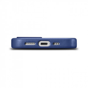 Гръб от естествена кожа iCARER Leather MagSafe - iPhone 14 Plus син - Img 4