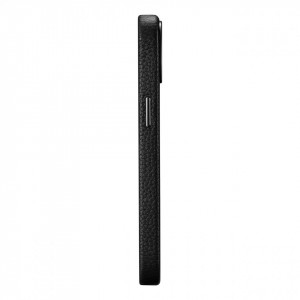 Гръб от естествена кожа iCARER Litchi Premium MagSafe - iPhone 14 Plus черен - Img 7