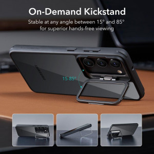 Гръб със стойка ESR Classic Kickstand - Samsung Galaxy S23+ прозрачен с черна рамка - Img 2