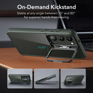 Гръб със стойка ESR Classic Kickstand - Samsung Galaxy S23+ прозрачен / зелен - Img 3