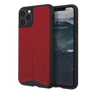 Гръб със стойка UNIQ Transforma - iPhone 11 Pro червен - Img 1