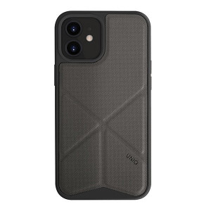 Гръб със стойка UNIQ Transforma - iPhone 12 mini сив - Img 3