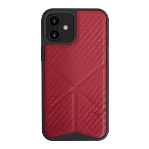 Гръб със стойка UNIQ Transforma - iPhone 12 mini червен - Img 1