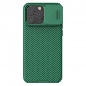 Гръб с подвижно покритие за камерата NILLKIN CamShield Pro с вграден магнит - iPhone 15 Pro Max зелен - Img 1