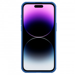 Гръб с подвижно покритие за камерата NILLKIN CamShield Pro с вграден магнит - iPhone 15 Pro Max син - Img 5
