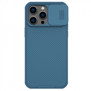 Гръб с подвижно покритие за камерата NILLKIN CamShield Pro - iPhone 14 Pro Max син - Img 1