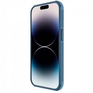 Гръб с подвижно покритие за камерата NILLKIN CamShield Pro - iPhone 14 Pro Max син - Img 2